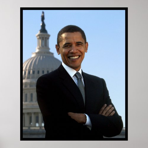 President Barack Obama Senator Portrait Poster