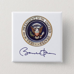 President Barack Obama Signature Pinback Button