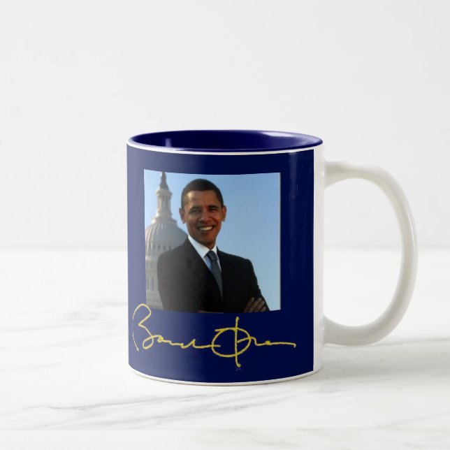 President Barack Obama signature Two-Tone Coffee Mug (Right)