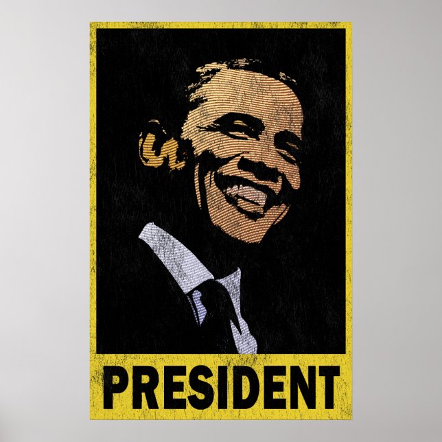 President Barack Obama Vintage Poster (Front)