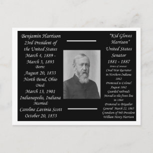 President Benjamin Harrison Postcard