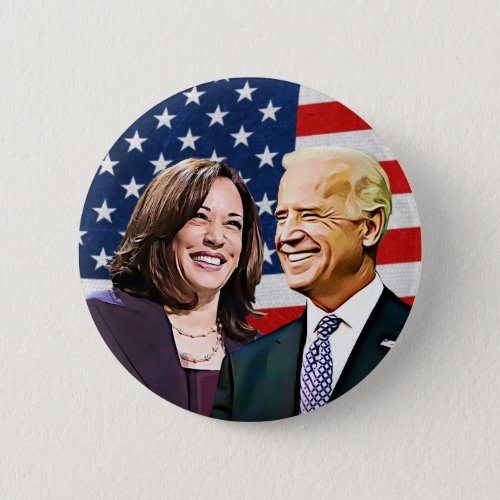 President Biden and VP Harris 2024 Election Button