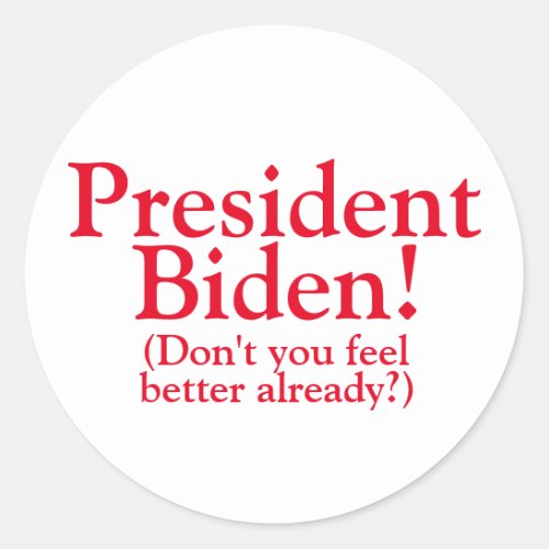 President Biden Classic Round Sticker