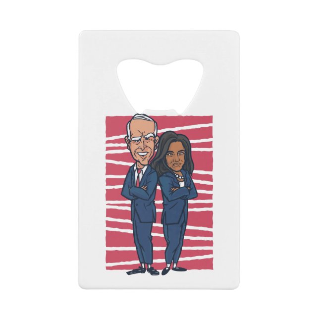 president biden kamala harris credit card bottle opener (Front)