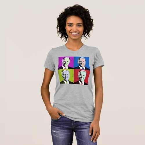 President Biden Pop Art Magenta Blue Green Red T_Shirt