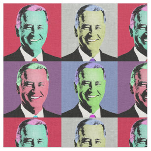 President Biden Pop Art (Red, Grey, Purple, Blue) Fabric