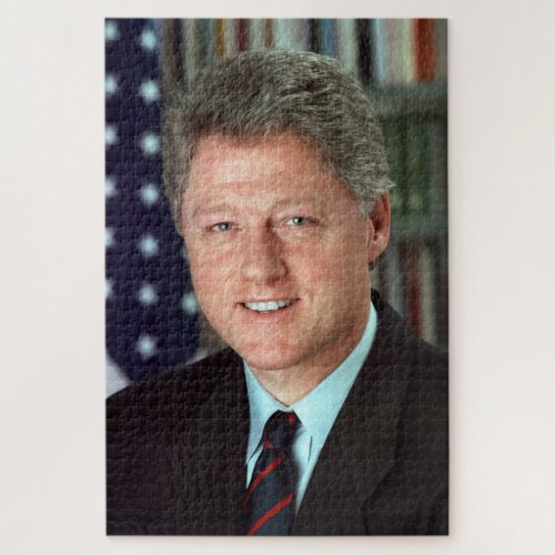 President Bill Clinton Offical Portrait  20 x 30 Jigsaw Puzzle