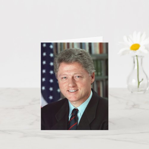 President Bill Clinton Official Photo Birthday SM Card