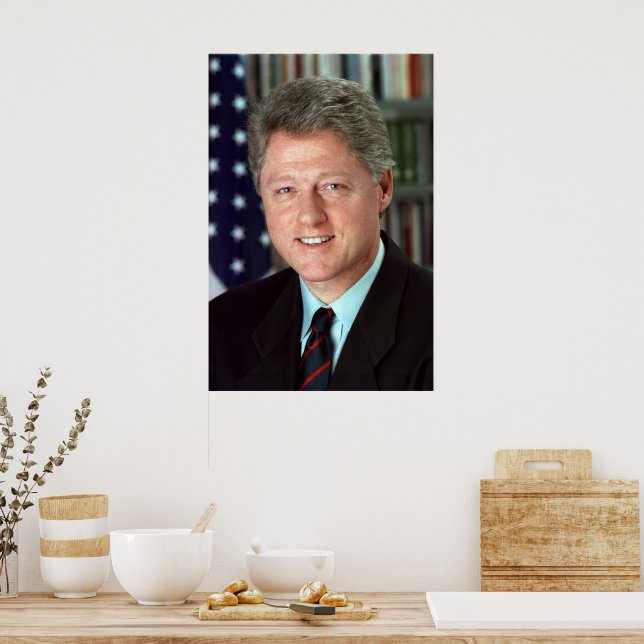 President Bill Clinton Official Portrait 40 x 50 Poster (Kitchen)