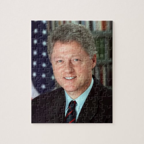 President Bill Clinton Official Portrait  8 x 10 Jigsaw Puzzle