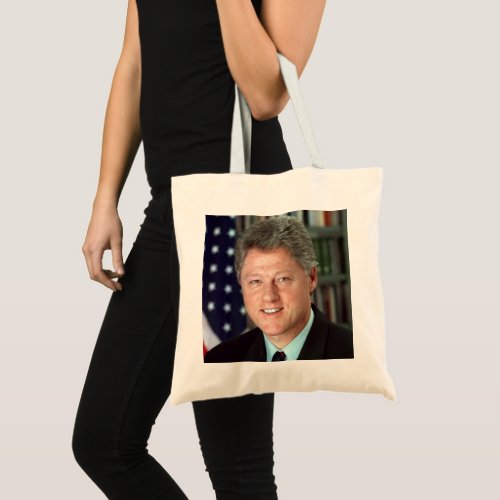 President Bill Clinton Official Portrait Tote Bag