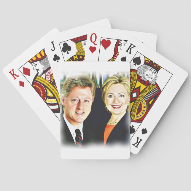President Bill Clinton & President Hillary Clinton Poker Cards (Back)