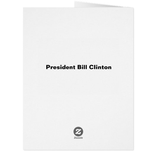President Bill Clinton White House Photo (Back)