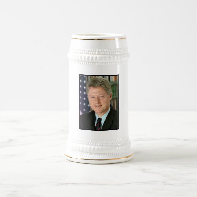 President Bill Clinton White House Photo Beer Stein (Center)