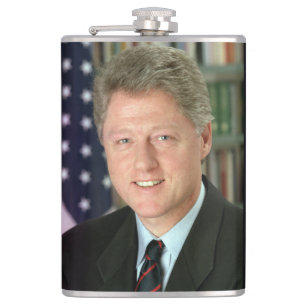 President Bill Clinton White House Photo Flask