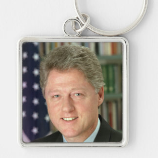 President Bill Clinton White House Photo Keychain