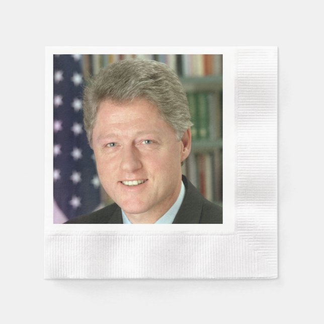 President Bill Clinton White House Photo Napkins (Front)