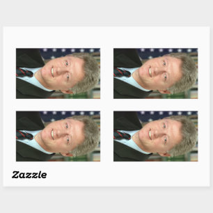 President Bill Clinton White House Photo Rectangular Sticker