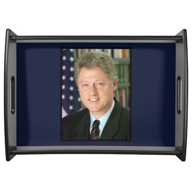 President Bill Clinton White House Photo Serving Tray (Front)
