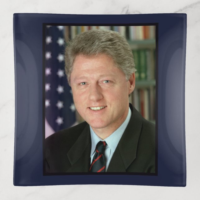 President Bill Clinton White House Photo Trinket Tray (Front)