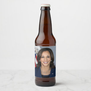 President Candidate Kamala Harris US 2024 Beer Bottle Label