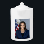 President Candidate Kamala Harris US 2024 Teapot<br><div class="desc">President Candidate Kamala Harris US 2024, On behalf of the American people, I thank Joe Biden for his extraordinary leadership as President of the United States and for his decades of service to our country. His remarkable legacy of accomplishment is unmatched in modern American history, surpassing the legacy of many...</div>