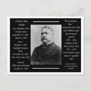 President Chester Alan Arthur Postcard