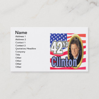 President Clinton Business Card