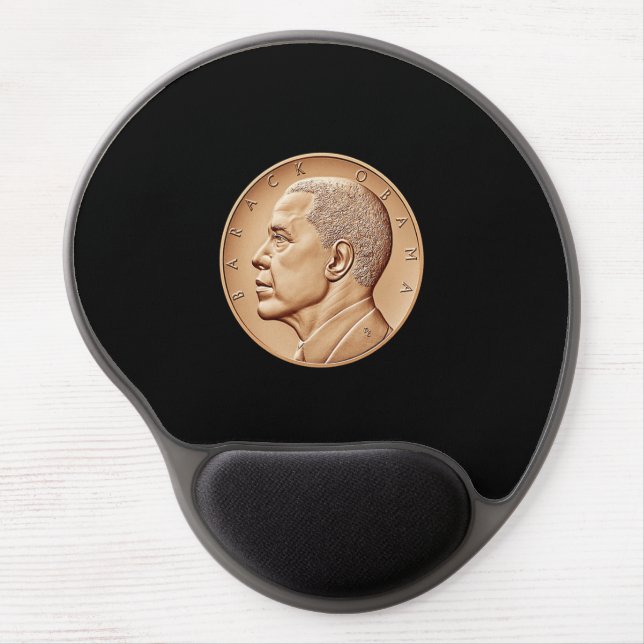 President Coin Barack Obamablack History Month Gel Mouse Pad (Front)