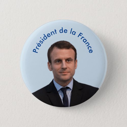 Prsident de la France Emmanuel Macron Pinback Button
