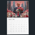 President Donald J. Trump 12 month calendar<br><div class="desc">A tongue-in-cheek, graphic design homage to the return of President Donald J. Trump to office! Get President Trump's biggest supporters, or his staunchest detractors, this amazing calendar of original images they can cherish all year long. *these images are original creations and not meant to imply President Trump was present for,...</div>