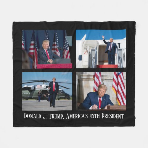 President Donald J Trump 45th President Fleece Blanket