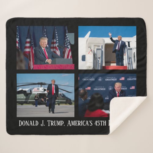 President Donald J Trump 45th President Sherpa Blanket
