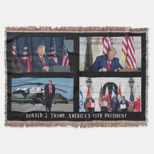 President Donald J Trump 45th President Throw Blanket