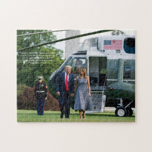 President Donald J Trump and Melania Trump Photo Jigsaw Puzzle