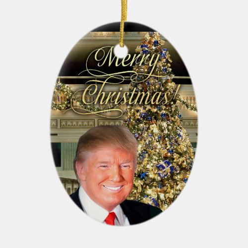 President Donald J Trump Decorative Christmas Ceramic Ornament