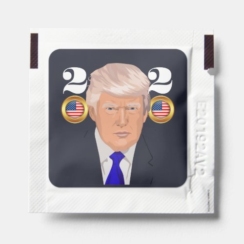 President Donald J Trump face USA year elections Hand Sanitizer Packet