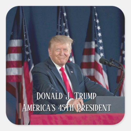 President Donald J Trump Mt Rushmore Speech Square Sticker