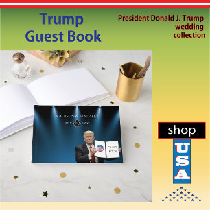 President Donald J. Trump Patriotic 🇺🇸 Wedding Guest Book