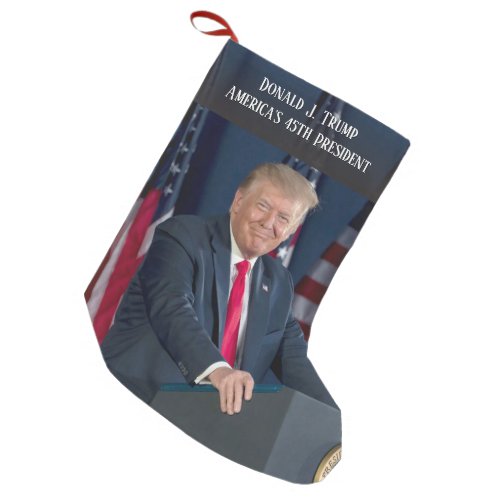 President Donald J Trump Photo Keepsake Small Christmas Stocking