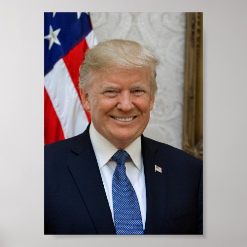 President Donald Trump 2017 Official Portrait Poster
