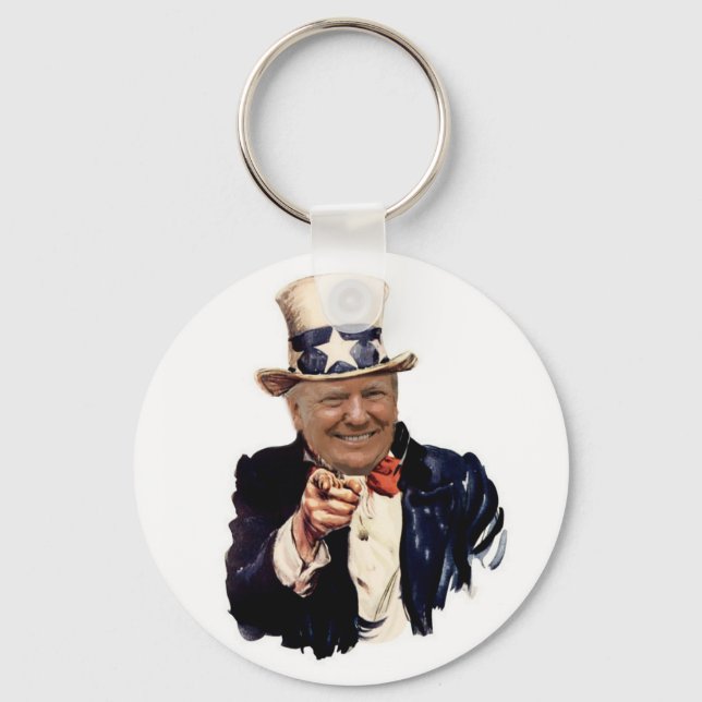 President Donald Trump 2020 Elections Uncle Sam Keychain (Front)