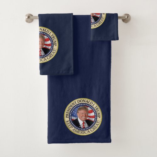 President Donald Trump 2020 Keep America Great Bath Towel Set