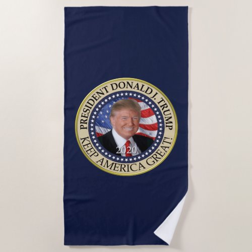 President Donald Trump 2020 Keep America Great Beach Towel