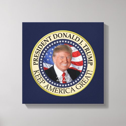 President Donald Trump 2020 Keep America Great Canvas Print