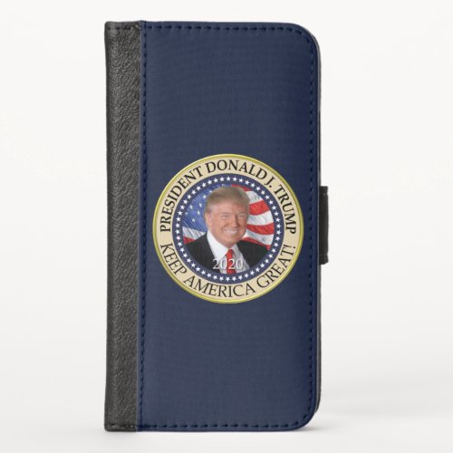 President Donald Trump 2020 Keep America Great iPhone X Wallet Case