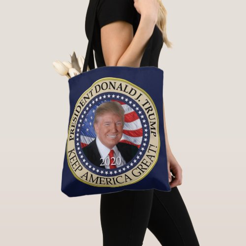President Donald Trump 2020 Keep America Great Tote Bag