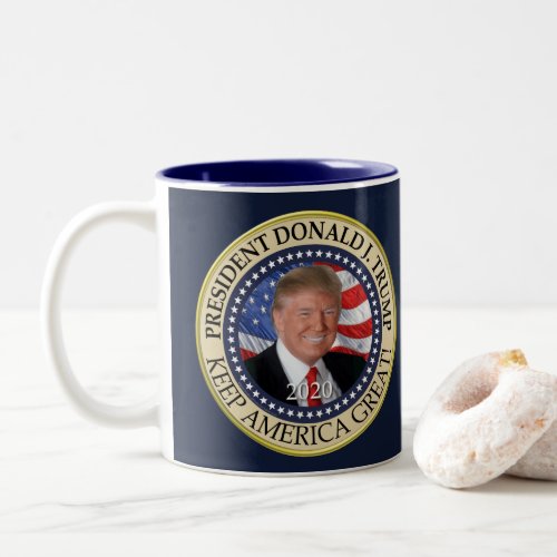 President Donald Trump 2020 Keep America Great Two_Tone Coffee Mug