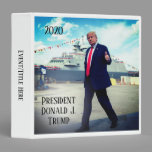 President Donald Trump 2020 Thumbs Up Naval Ship 3 Ring Binder