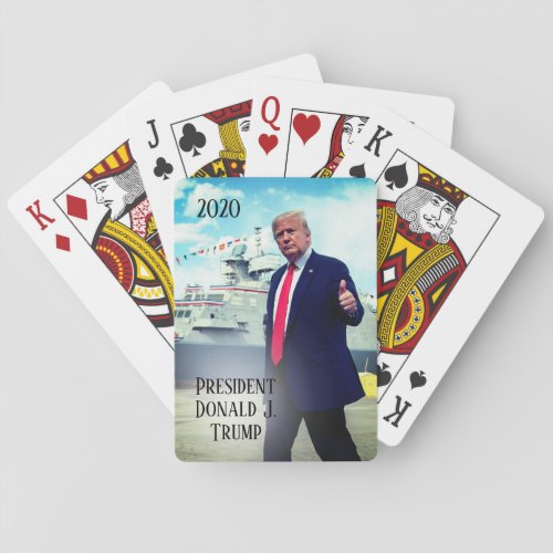 President Donald Trump 2020 Thumbs Up Naval Ship Poker Cards